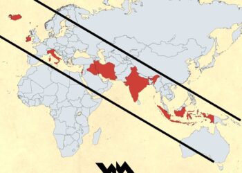 Fun fact: All countries starting with letter "I" are in a straight line.

Pc: X/