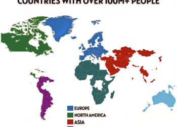 The World Without Countries With Over 100M+ People