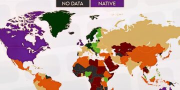 World Map of English Proficiency