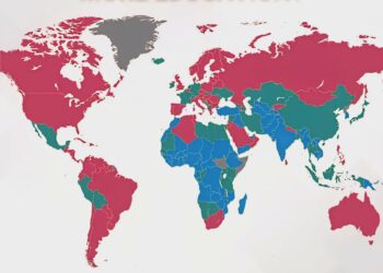 World Map: Men vs Women in Education