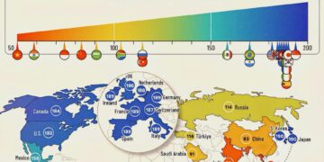 The Passport Power of Major Nations in 2025