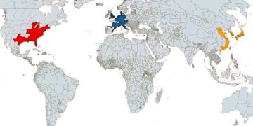 Half of World’s GDP Comes From These Three Regions 

Pc: WorldInMaps