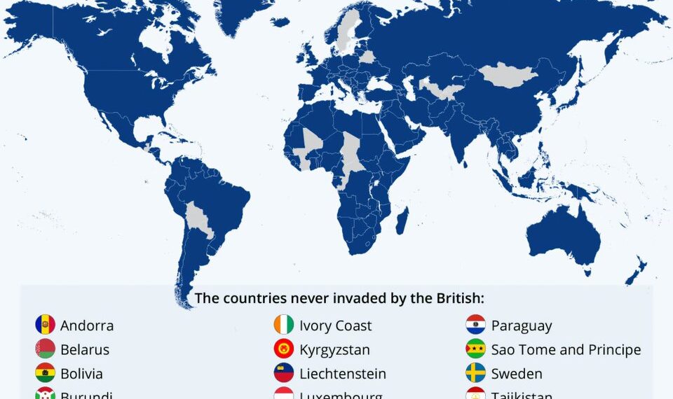Only 22 Countries Have Never Been Invaded by Britain