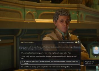 Completing the Switch Puzzle in On The Trail of the Traitor – Outer Worlds 2