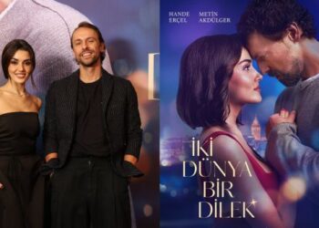 Hande Erçel's Emotional Premiere at İki Dünya Bir Dilek Launch