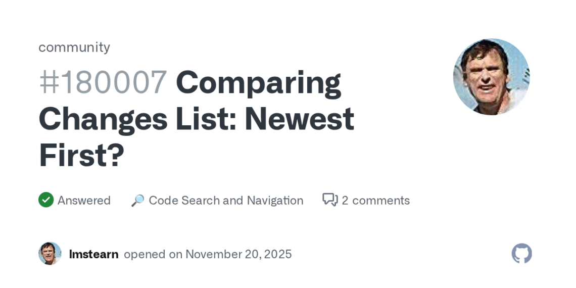 How To Show GitHub Commit Changes Sorted by Newest First