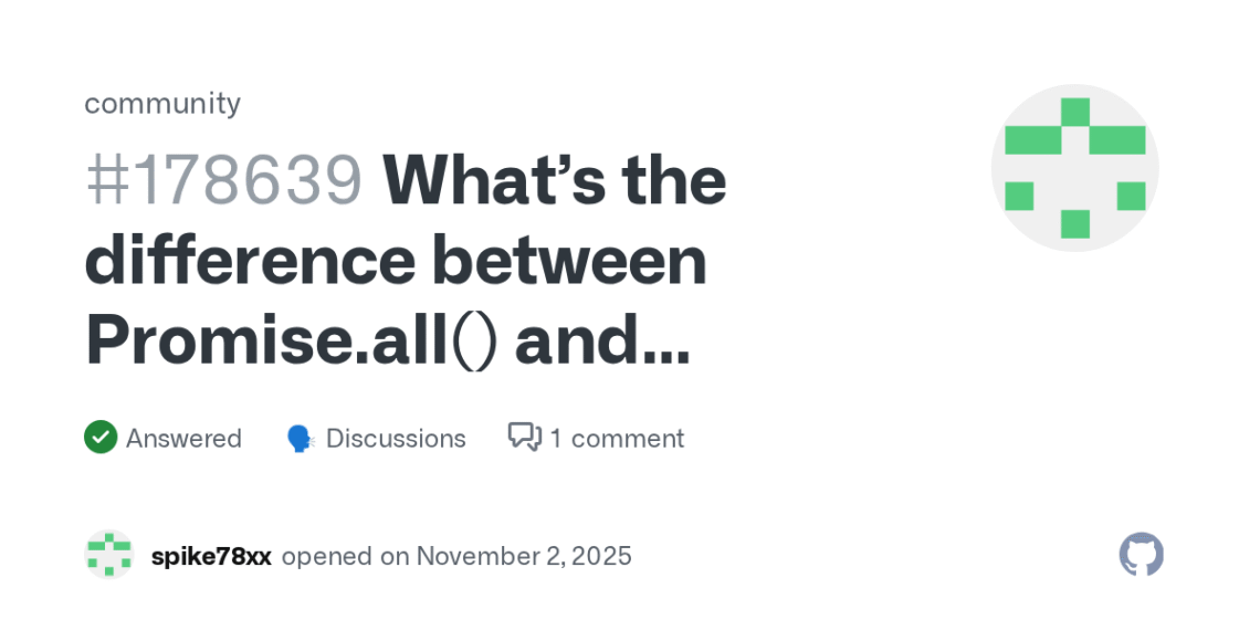 How To Use Promise.all() and Promise.allSettled() in GitHub JavaScript