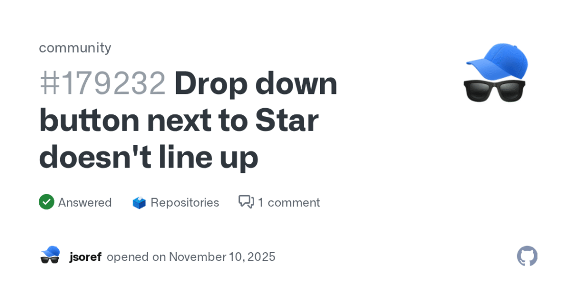 How to Align Dropdown Button Bottom with GitHub Star Button