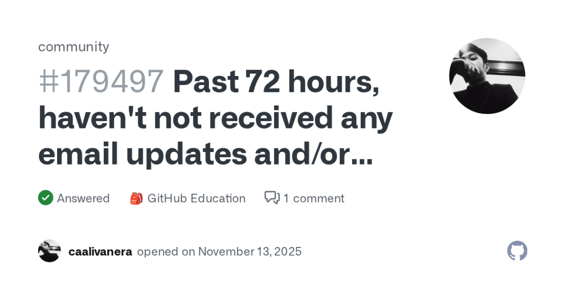 How to Fix Missing GitHub Email Updates for Education Benefits