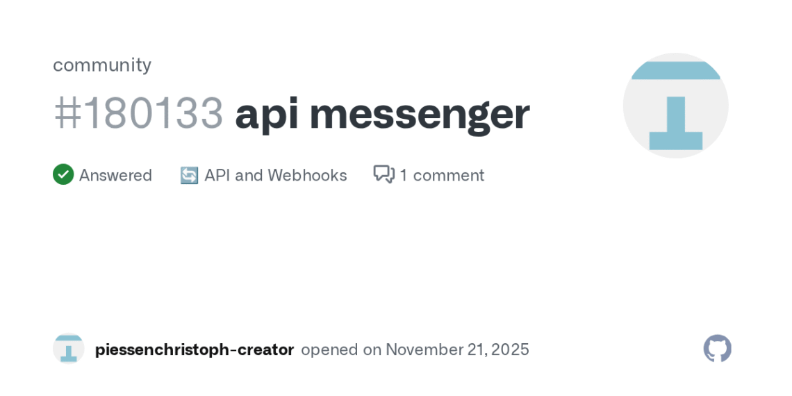 How to Get a Messenger API via GitHub Without a Meta Account for €100/month