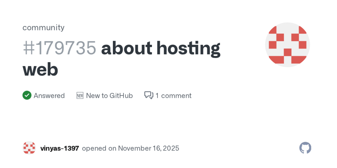 How to Host a Web Community on GitHub