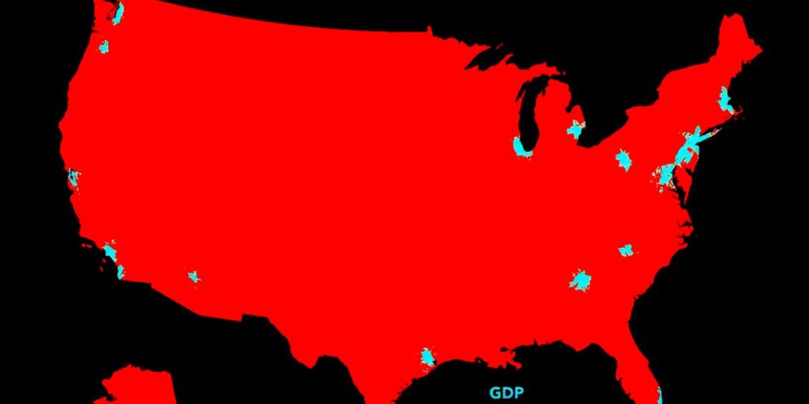 The US Economy Split in Half