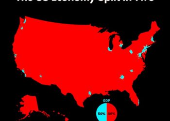 The US Economy Split in Half
