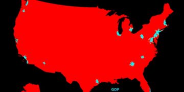 The US Economy Split in Half