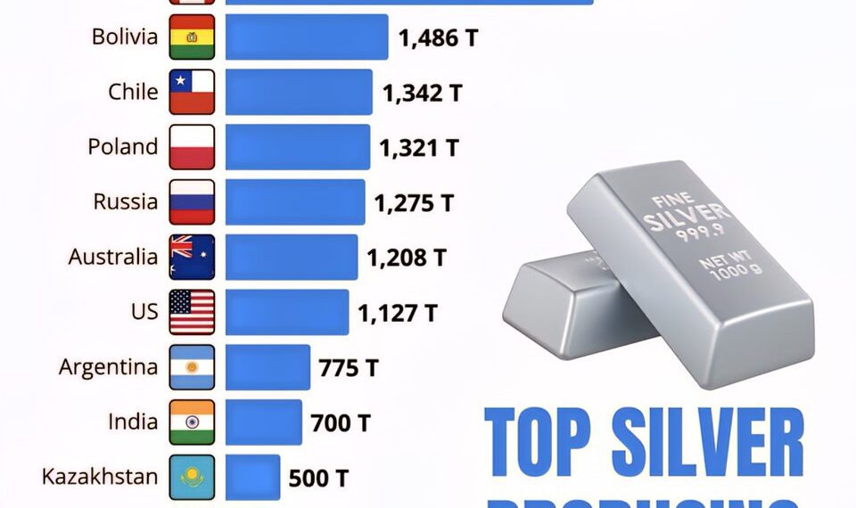 Top 15 Silver Producing Countries