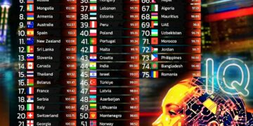 Top 75 Countries by Average IQ in 2025