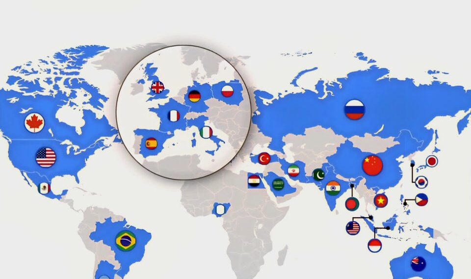 Countries with Larger GDP than 2 Trillion in 2050