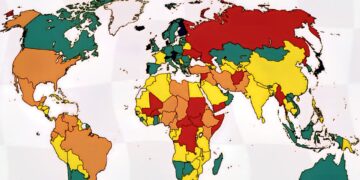 Global Peace Index 2025 Map