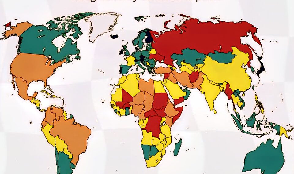 Global Peace Index 2025 Map