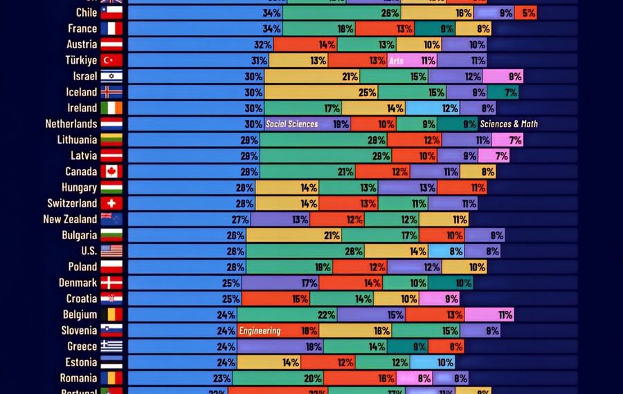 Most Common Masters by Country