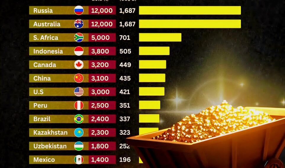 Unmined Gold Reserves by Country 2025