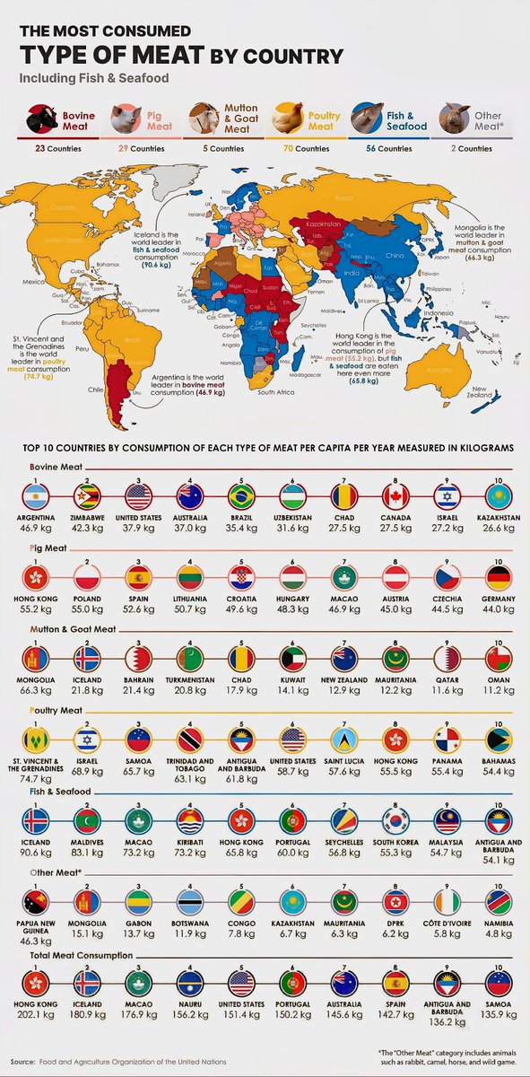 Meat consumption around the world