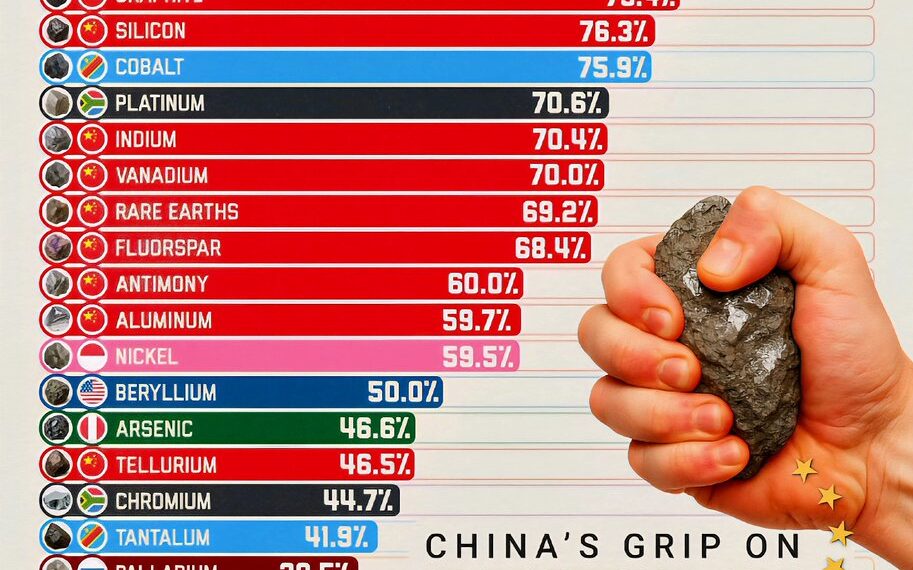 How Much Control China Has Over the World’s Critical Minerals
