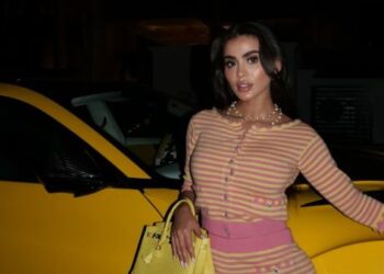 Youmna Khoury Dazzles at APM Monaco Dubai Gala with Rare Gifted Bag