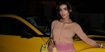 Youmna Khoury Dazzles at APM Monaco Dubai Gala with Rare Gifted Bag