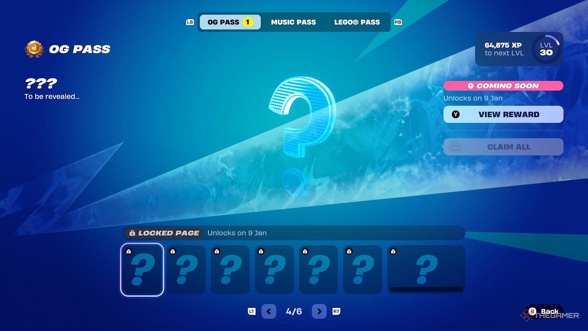 Fortnite OG Pass Locked Rewards