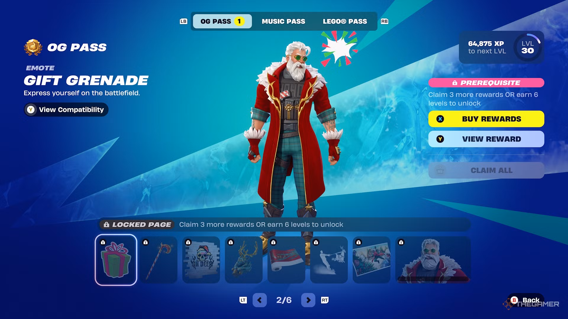 Fortnite OG Pass Lt. Winter Rewards