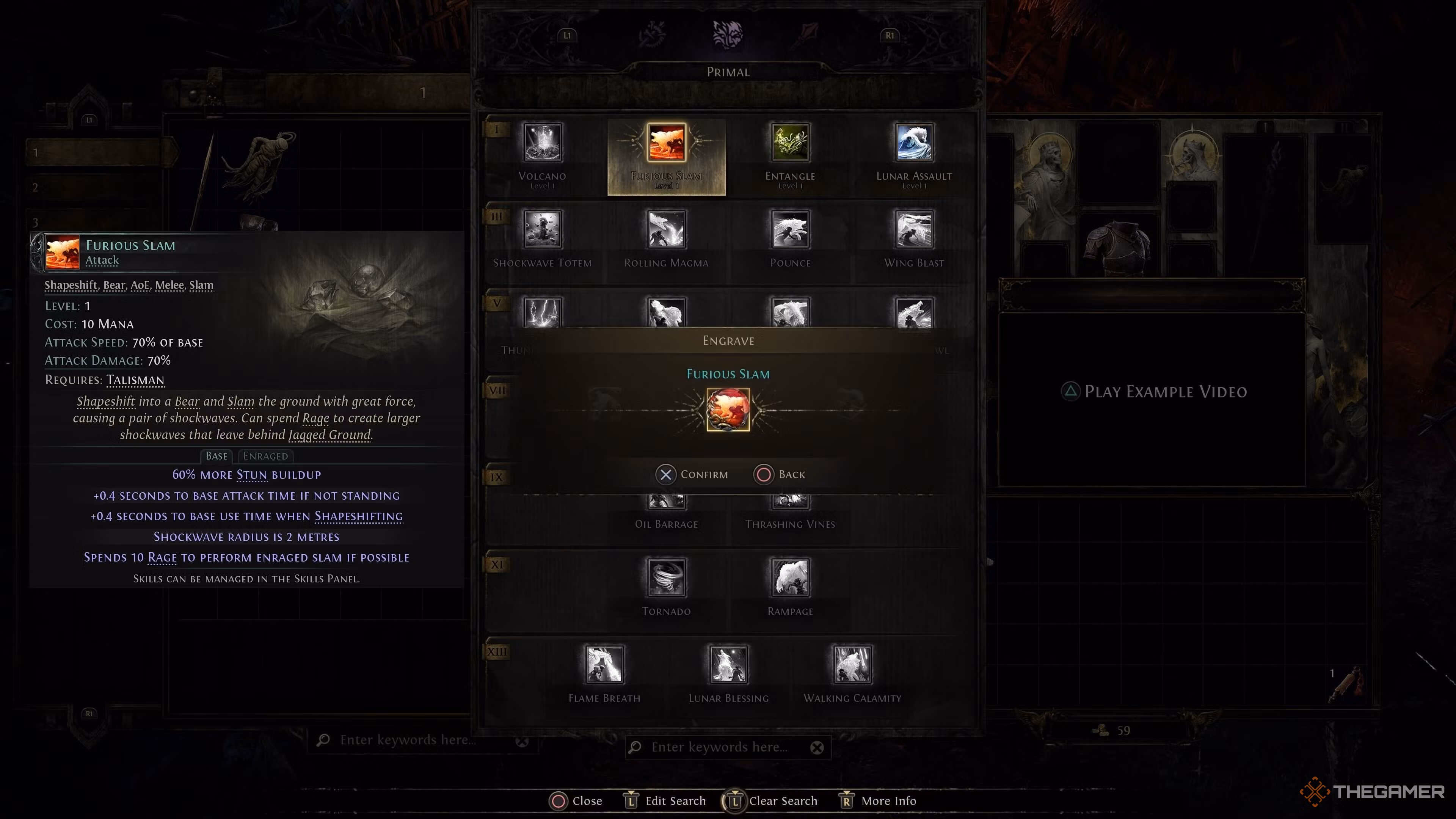 Spells for a bear druid in Path of Exile 2