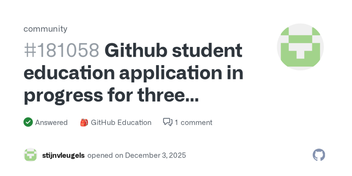 How To Check and Resubmit Pending GitHub Student Applications