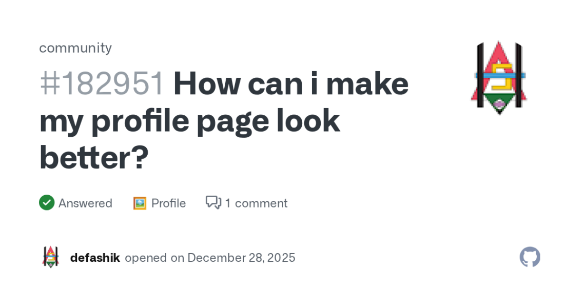 How To Enhance Your GitHub Profile Page for a Better Look