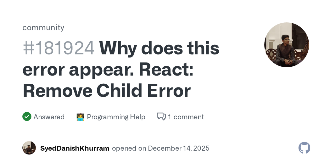 How To Fix GitHub React Error When Dynamically Updating Elements