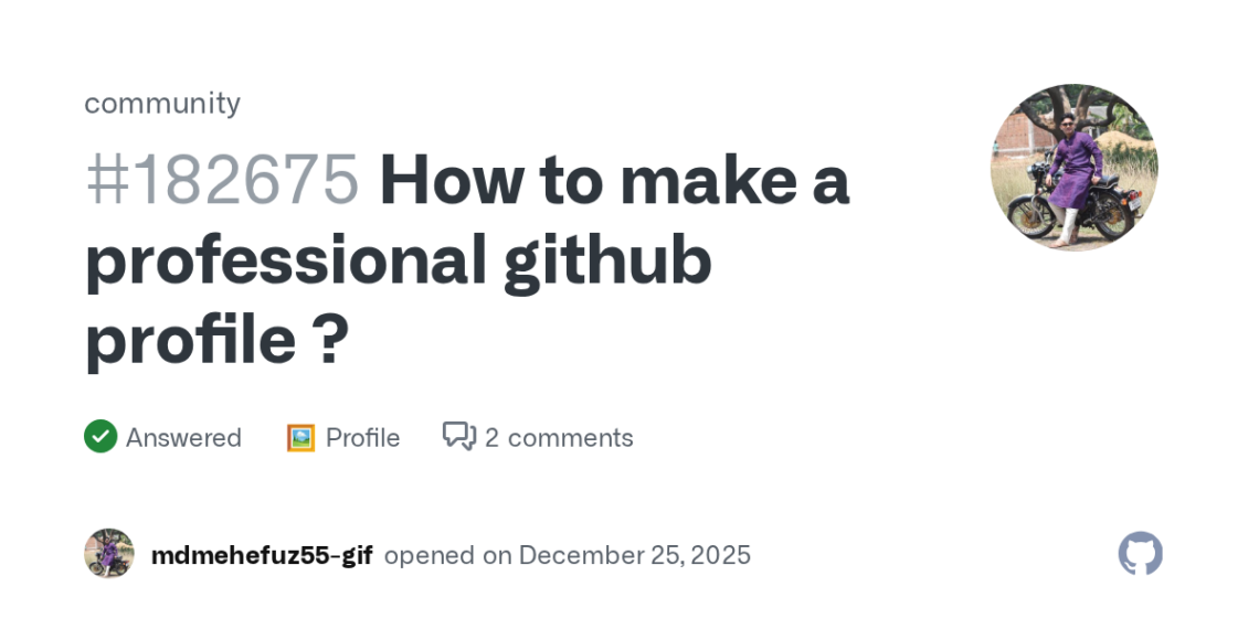 How To Make Your GitHub Profile Look Professional as a B.Tech Student