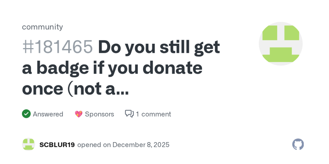 How to Earn a GitHub Badge with a One-Time $5 Donation