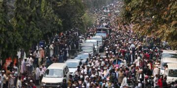Massive Crowd Honors Fallen Bangladeshi Student Leader