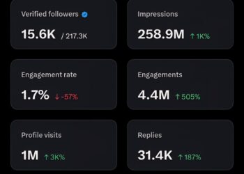 This is my 2 weeks analytics on my X account and I’ve received my highest ever p