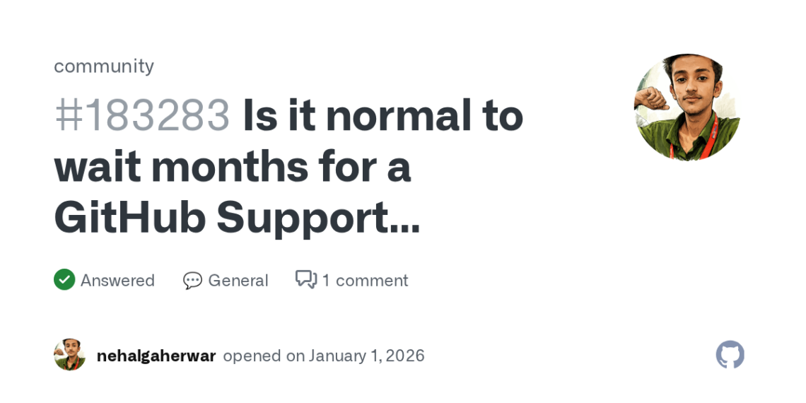How To Handle Long Waits for GitHub Support on Free Plan