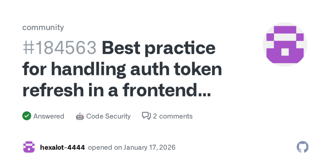 How To Handle Short-Lived Access Tokens in Your GitHub Frontend App