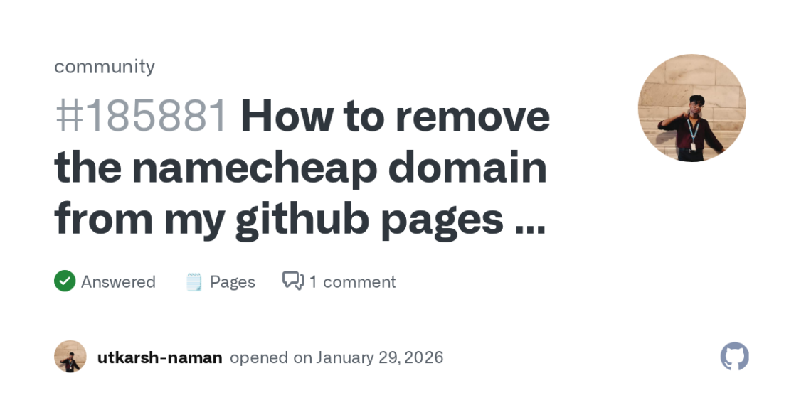 How To Reset Your Domain to github.io URL Format