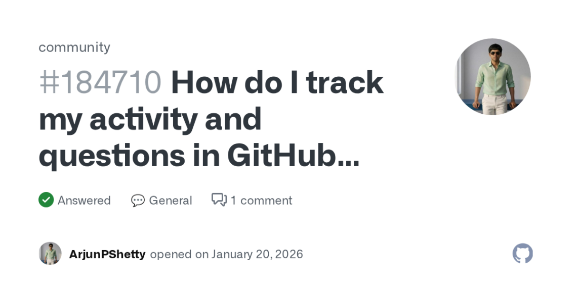 How To View Your Started and Participated GitHub Discussions