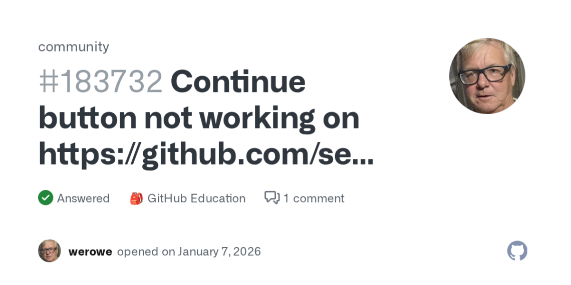 How to Fix GitHub Continue Button Not Working When Registering My Free Ukrainian School