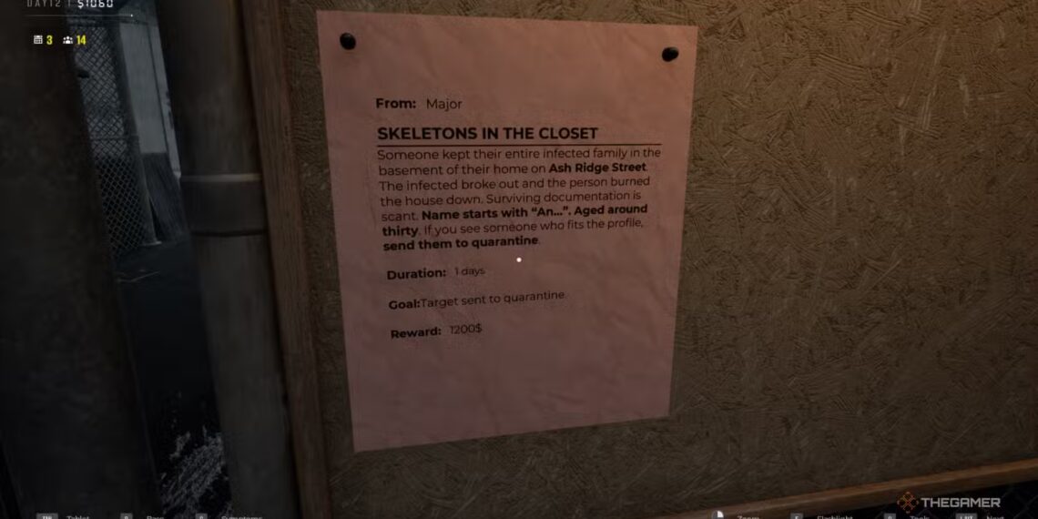 How to Solve Skeletons in the Closet Quest in Quarantine Zone: The Last Check
