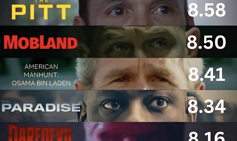 Top 8 Best Rated TV Shows of 2025

1.  Dexter: Resurrection - 8.63  
2.  The Pi