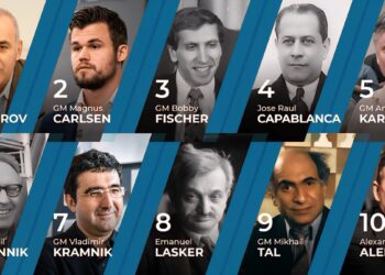 Greatest Chess Players of All Time 

1.  Garry Kasparov
2.  Magnus Carlsen
3.  B