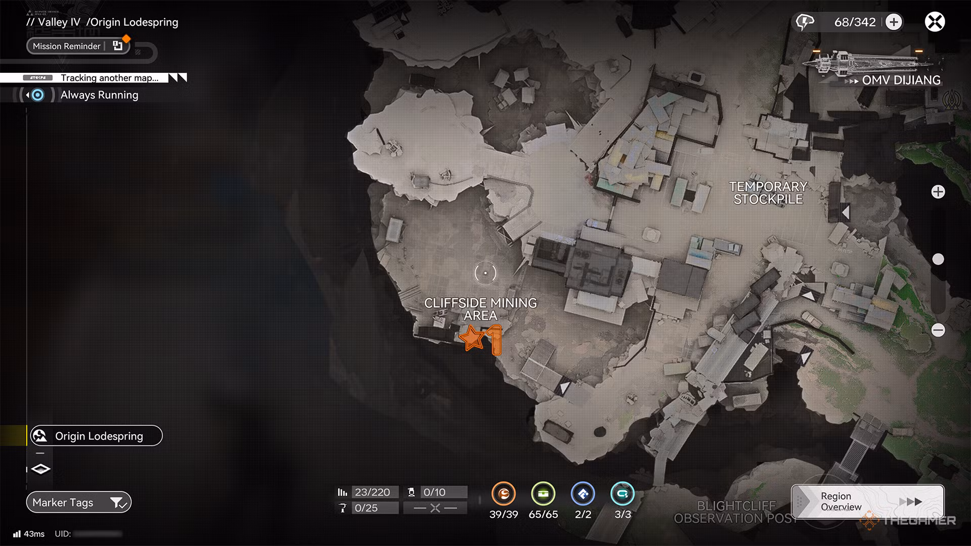 Cliffside Mining Chest Location