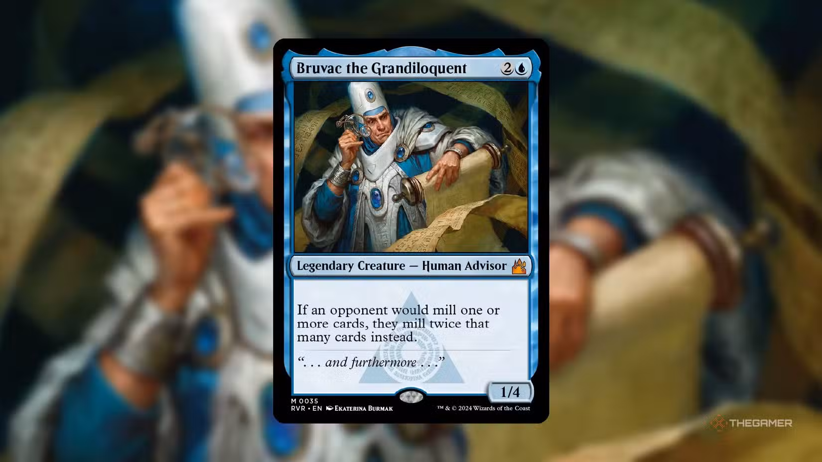 Bruvac the Grandiloquent MTG card from Ravnica Remastered.