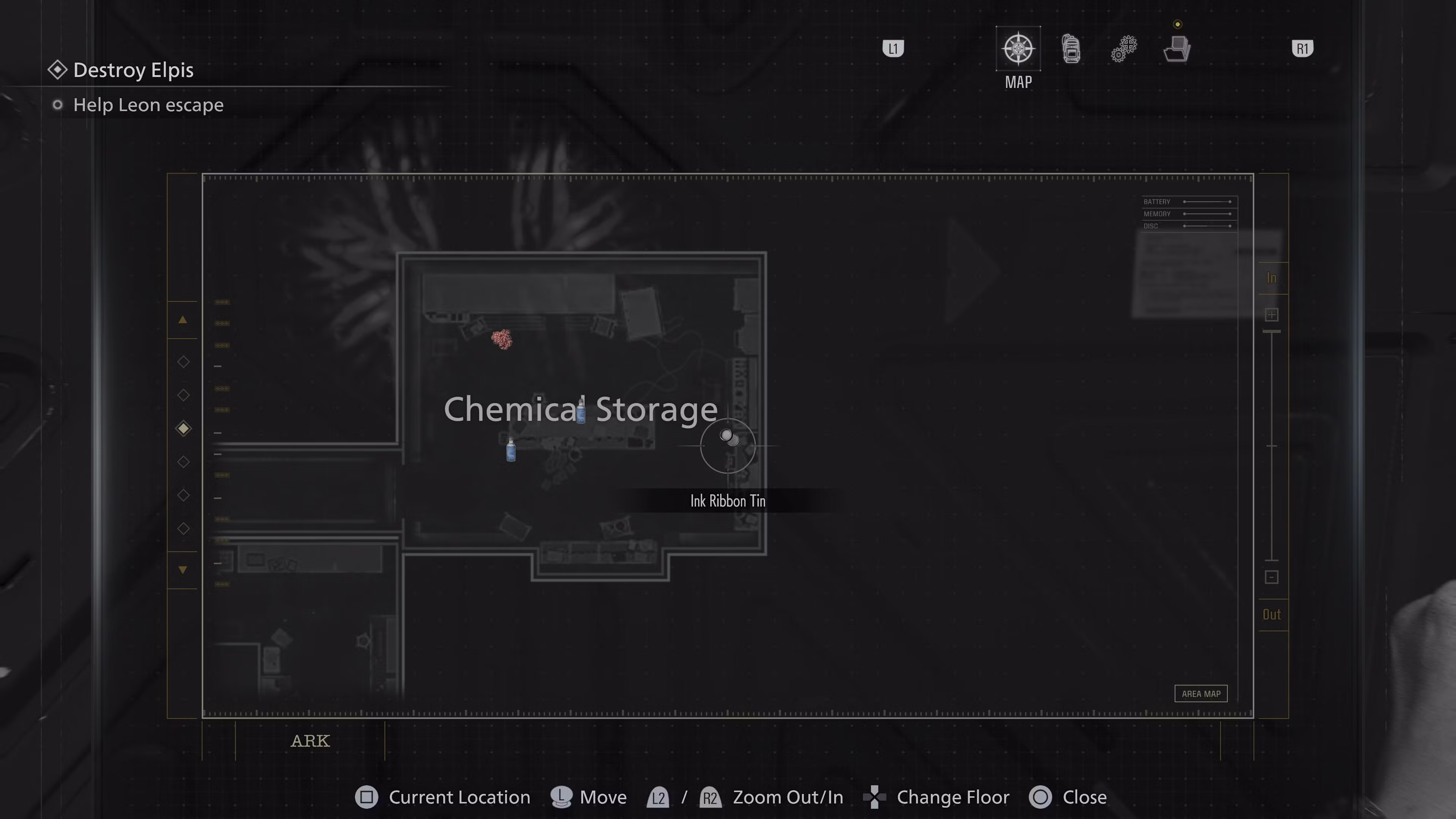Chemical Storage Map
